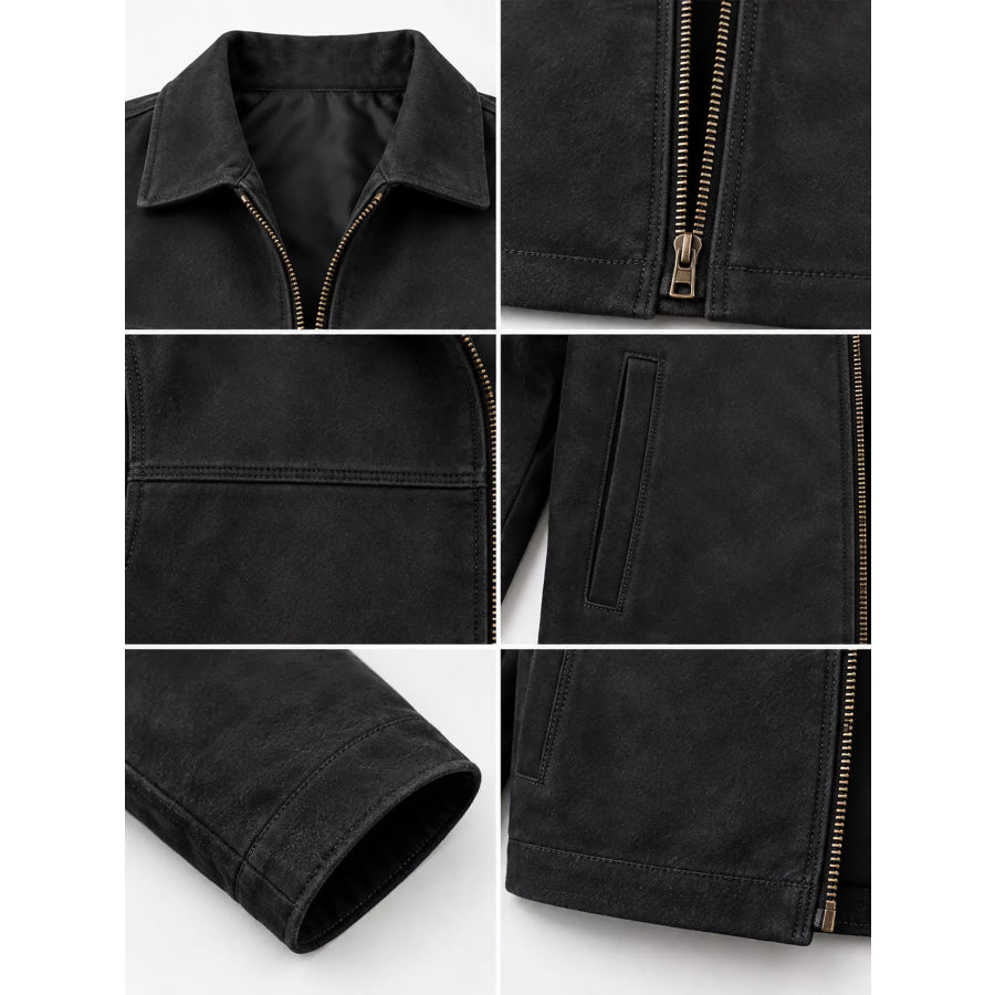 Men’s Full Size Zip Up Long Sleeve Jacket Plus Apparel and Accessories