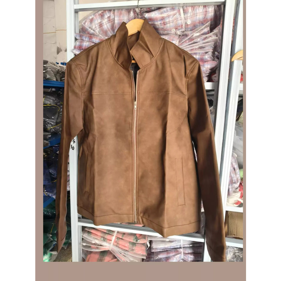 Men’s Full Size Zip Up Long Sleeve Jacket Plus Apparel and Accessories