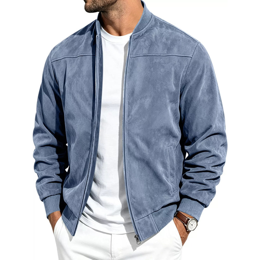 Men’s Full Size Zip Up Long Sleeve Jacket Plus Apparel and Accessories