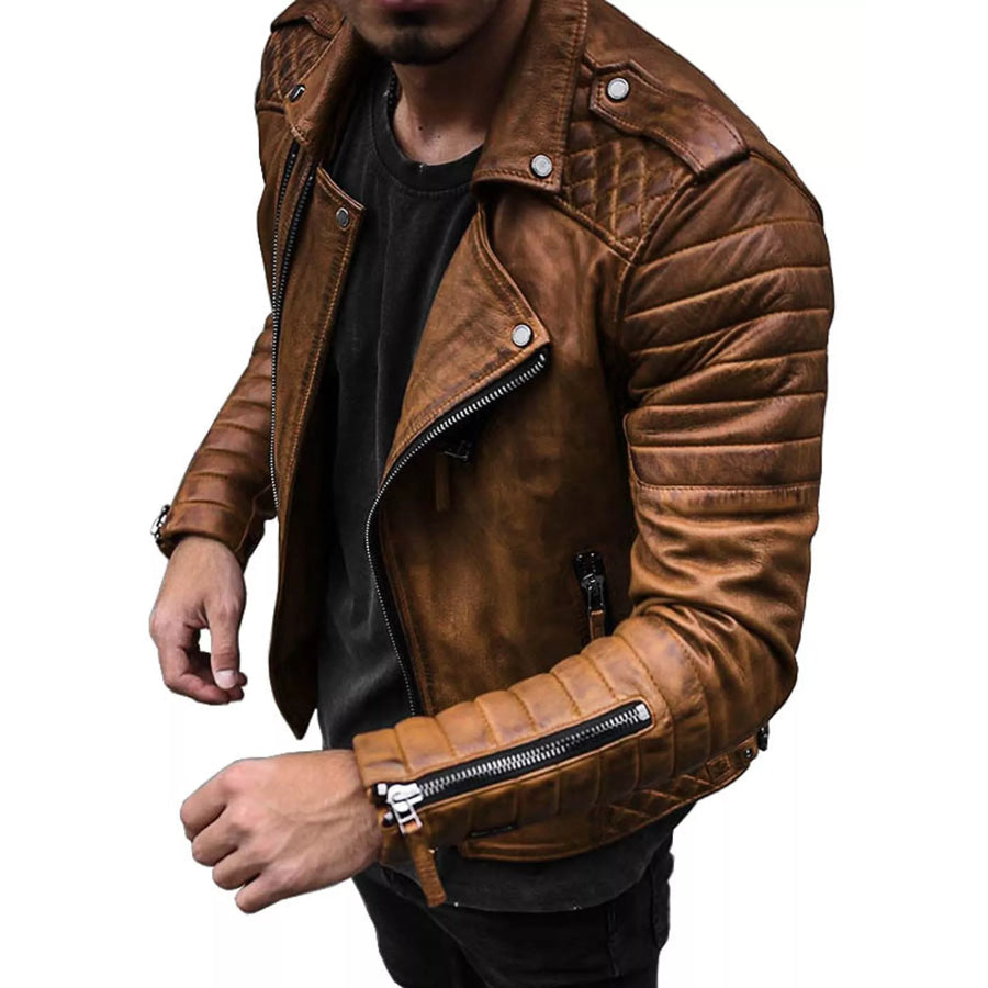 Men’s Full Size Zip Up Long Sleeve Jacket Plus Red / S Apparel and Accessories