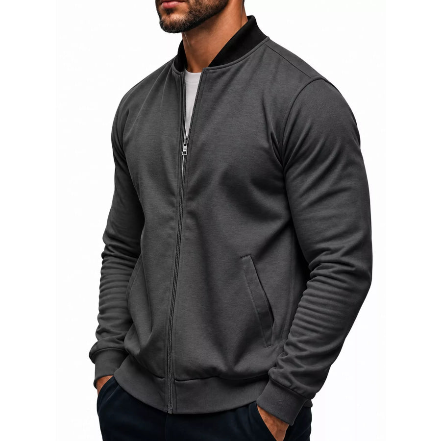 Men’s Full Size Zip Up Slim-Fit Bomber Jacket Plus Apparel and Accessories