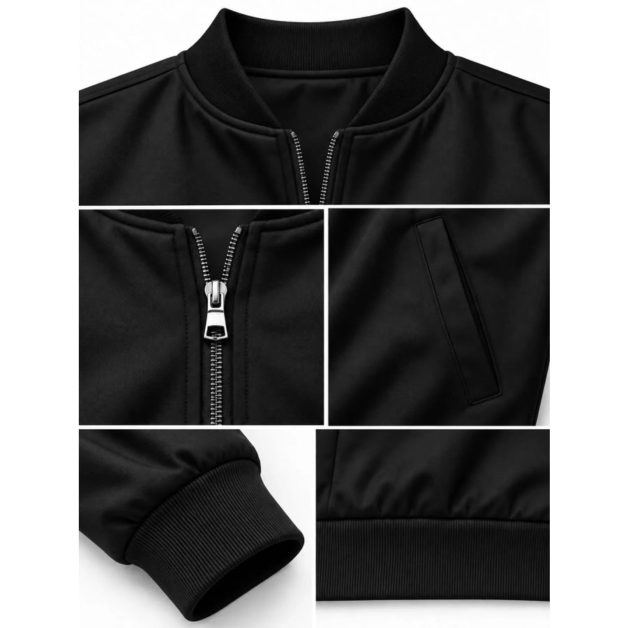 Men’s Full Size Zip Up Slim-Fit Bomber Jacket Plus Apparel and Accessories