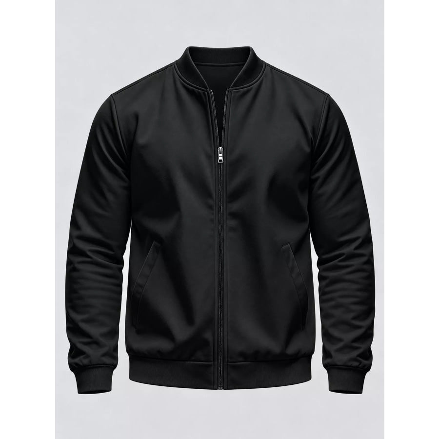 Men’s Full Size Zip Up Slim-Fit Bomber Jacket Plus Apparel and Accessories