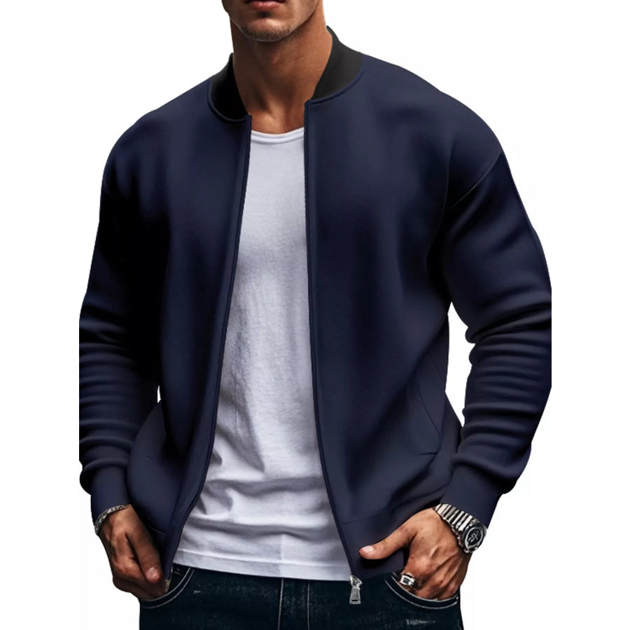 Men’s Full Size Zip Up Slim-Fit Bomber Jacket Plus Apparel and Accessories