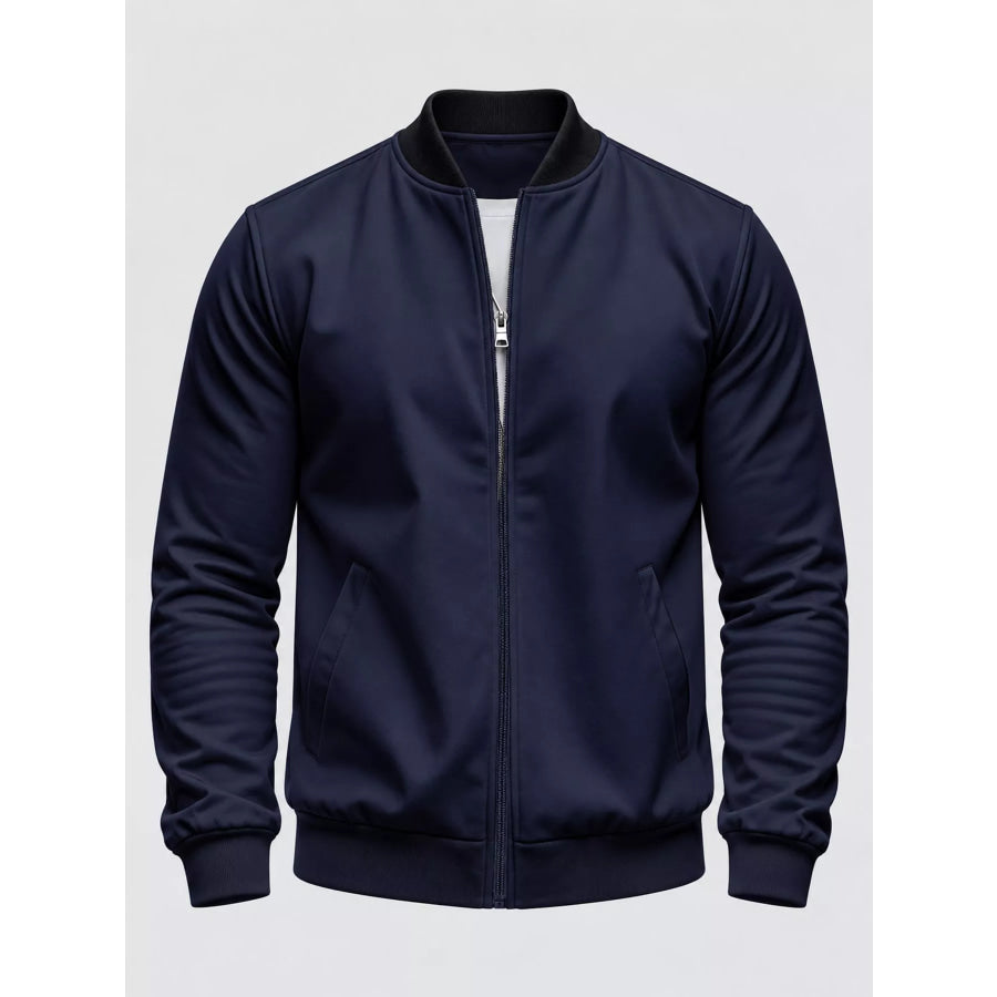 Men’s Full Size Zip Up Slim-Fit Bomber Jacket Plus Apparel and Accessories