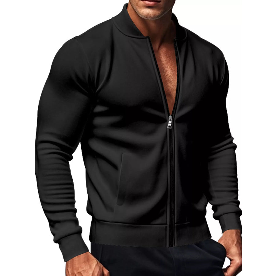 Men’s Full Size Zip Up Slim-Fit Bomber Jacket Plus Apparel and Accessories