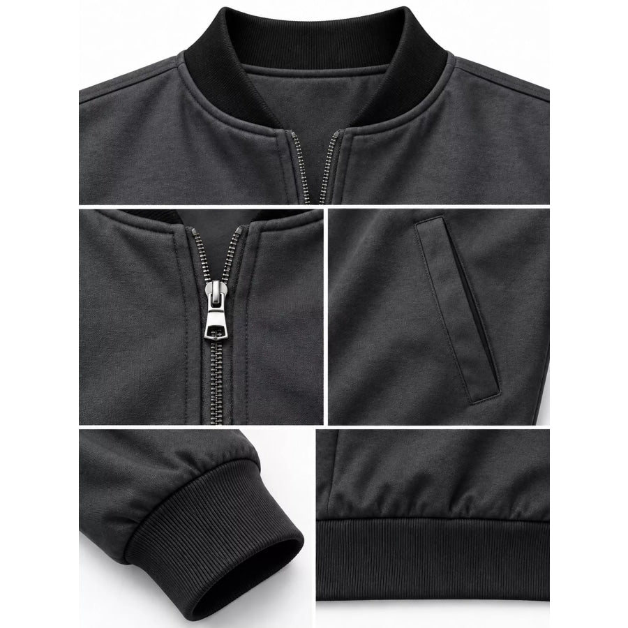 Men’s Full Size Zip Up Slim-Fit Bomber Jacket Plus Apparel and Accessories