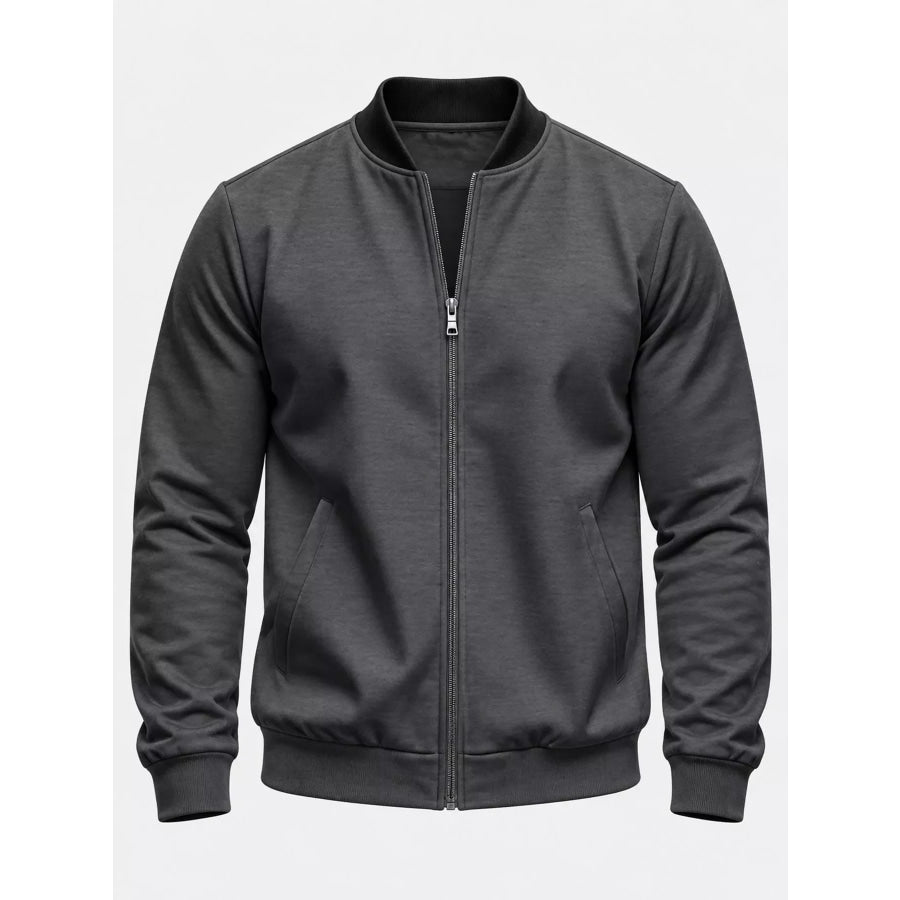Men’s Full Size Zip Up Slim-Fit Bomber Jacket Plus Apparel and Accessories