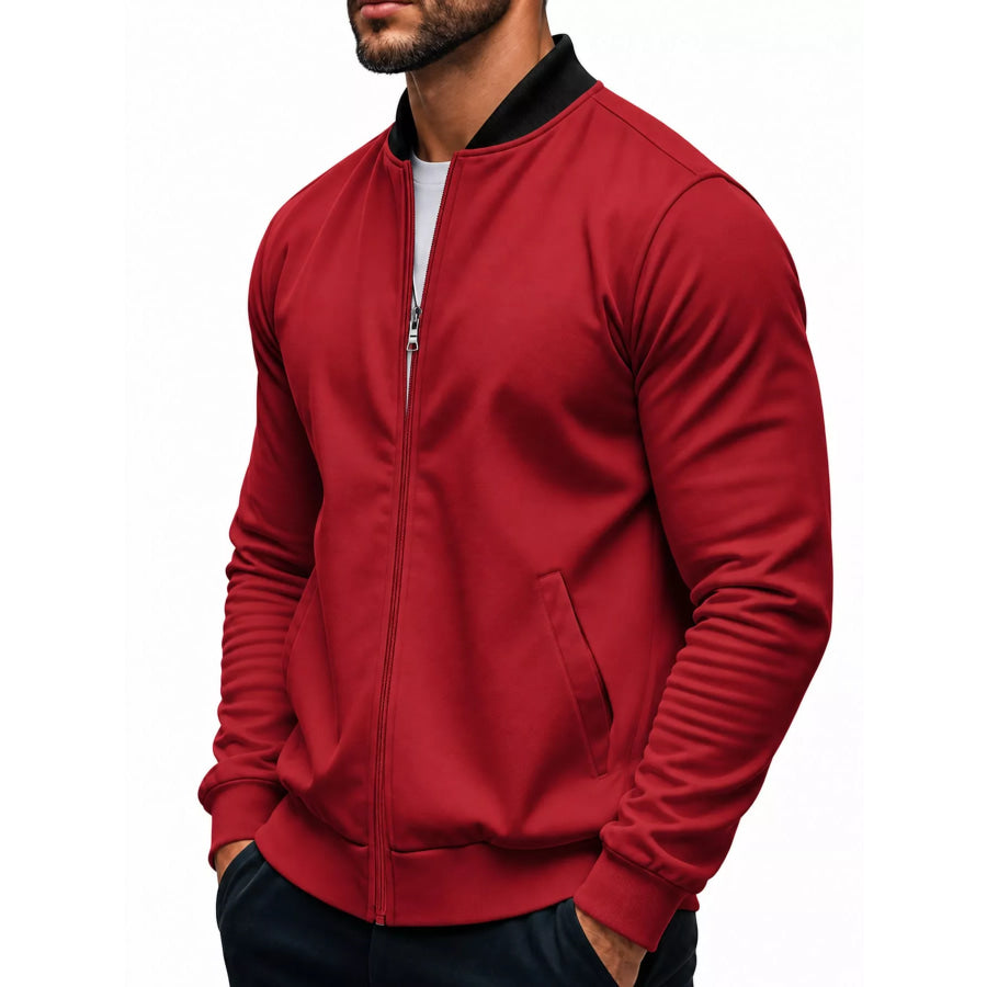 Men’s Full Size Zip Up Slim-Fit Bomber Jacket Plus Apparel and Accessories