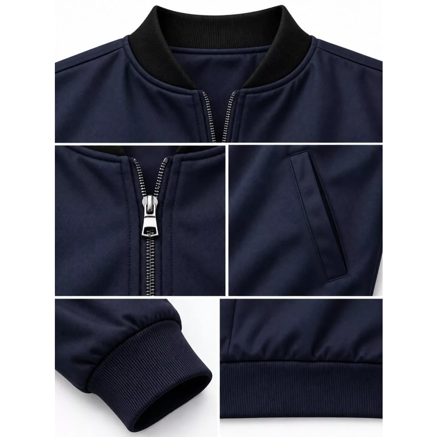 Men’s Full Size Zip Up Slim-Fit Bomber Jacket Plus Apparel and Accessories