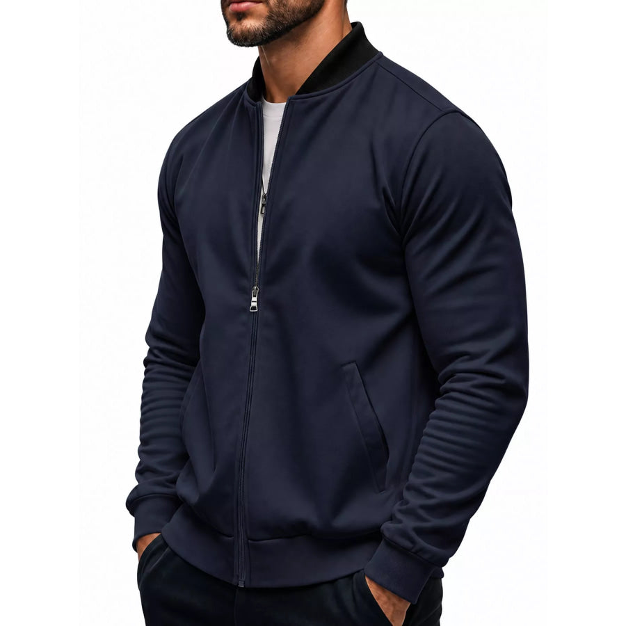 Men’s Full Size Zip Up Slim-Fit Bomber Jacket Plus Apparel and Accessories