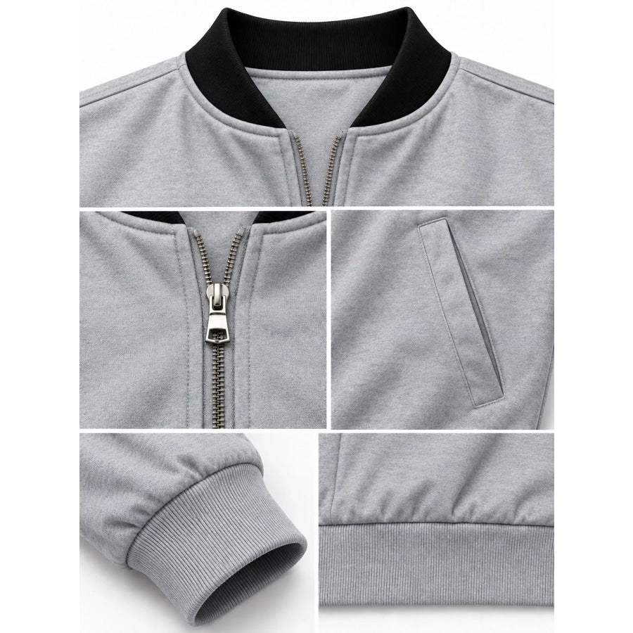 Men’s Full Size Zip Up Slim-Fit Bomber Jacket Plus Apparel and Accessories
