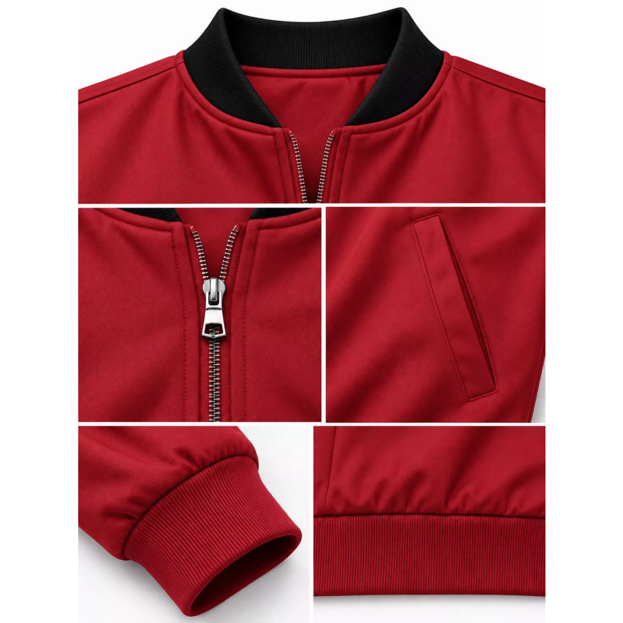 Men’s Full Size Zip Up Slim-Fit Bomber Jacket Plus Apparel and Accessories
