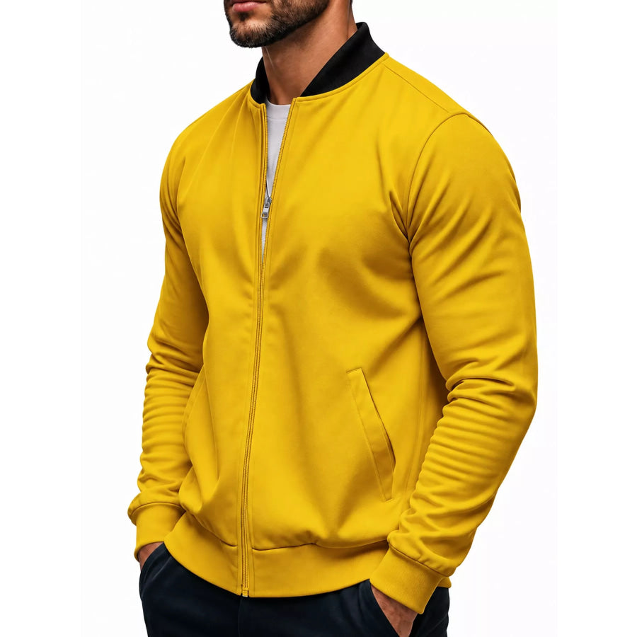 Men’s Full Size Zip Up Slim-Fit Bomber Jacket Plus Apparel and Accessories
