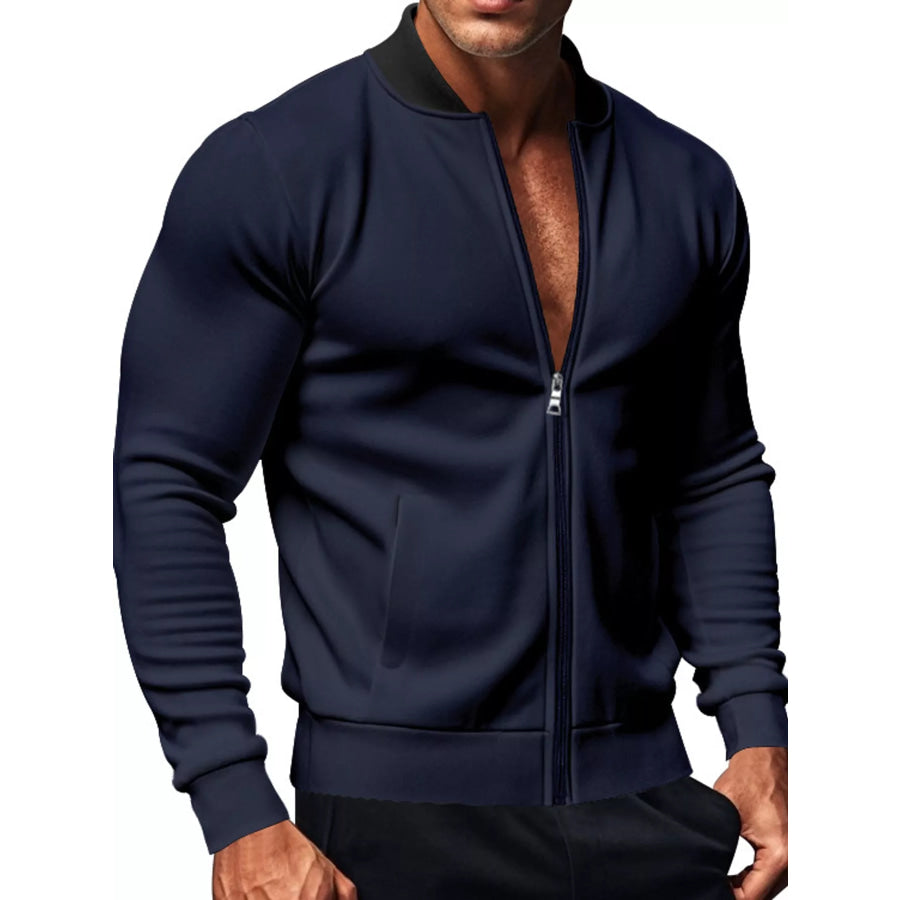 Men’s Full Size Zip Up Slim-Fit Bomber Jacket Plus Apparel and Accessories