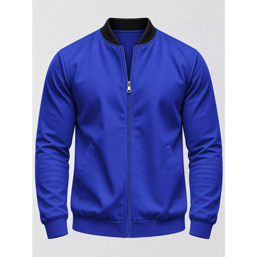 Men’s Full Size Zip Up Slim-Fit Bomber Jacket Plus Apparel and Accessories