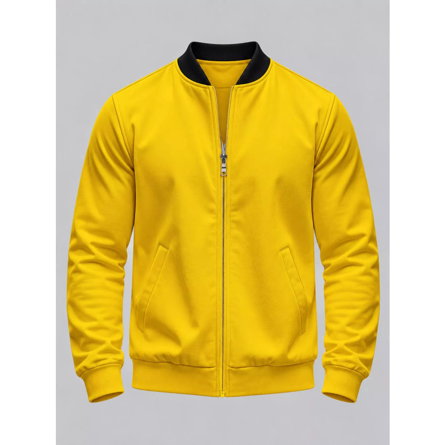 Men’s Full Size Zip Up Slim-Fit Bomber Jacket Plus Apparel and Accessories