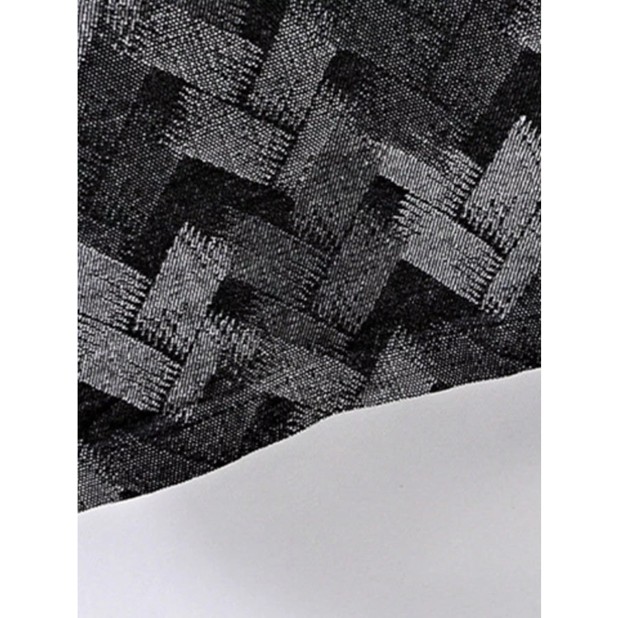 Men’s Geometric Patterned Denim Jacket Apparel and Accessories