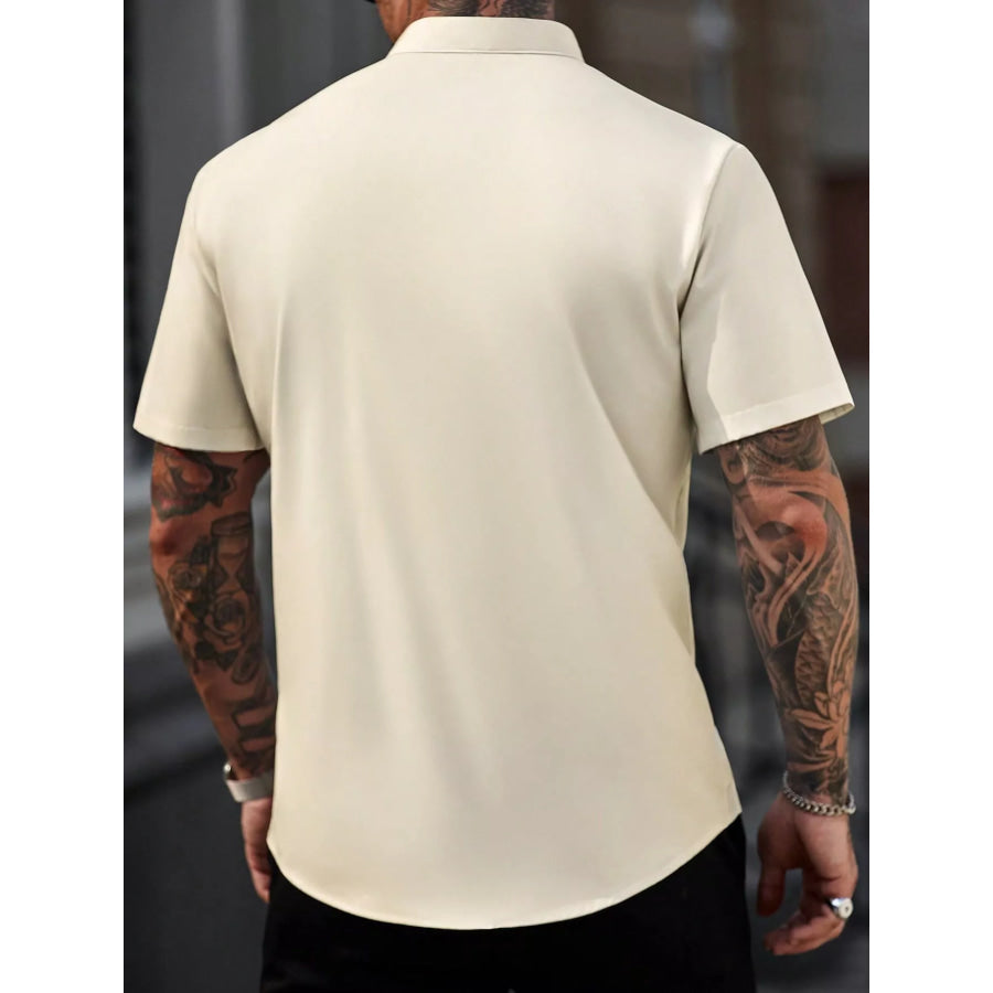 Men’s Geometric Print Short Sleeve Shirt Apparel and Accessories