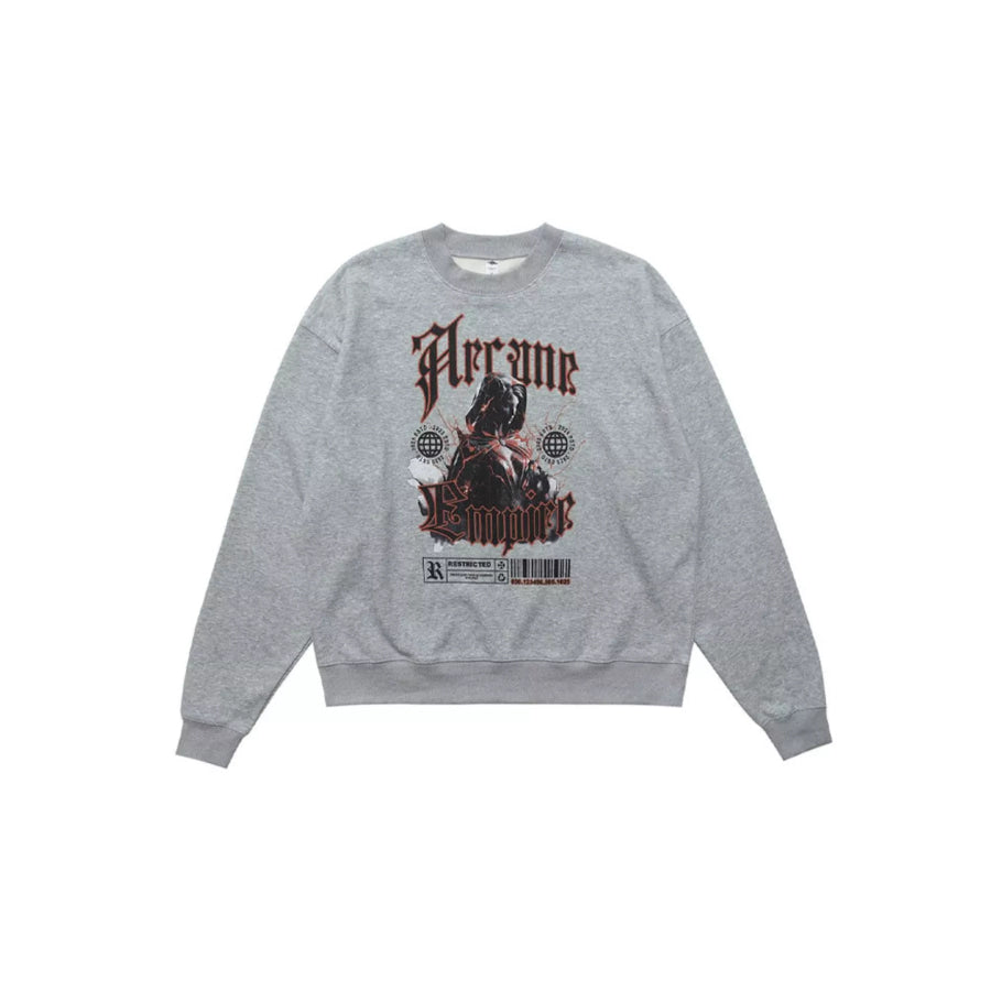 Men’s Gothic Graphic Crewneck Sweatshirt Apparel and Accessories