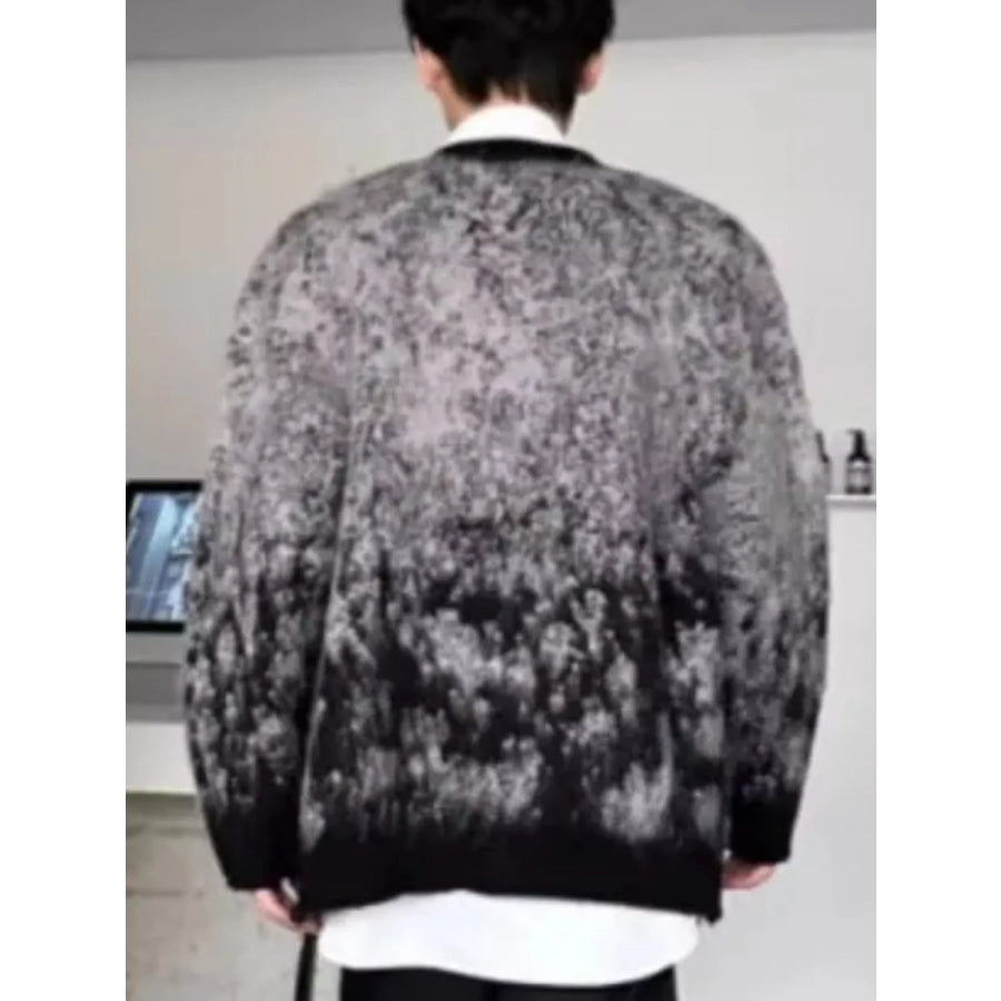 Men’s Gradient Long Sleeve Cardigan Apparel and Accessories