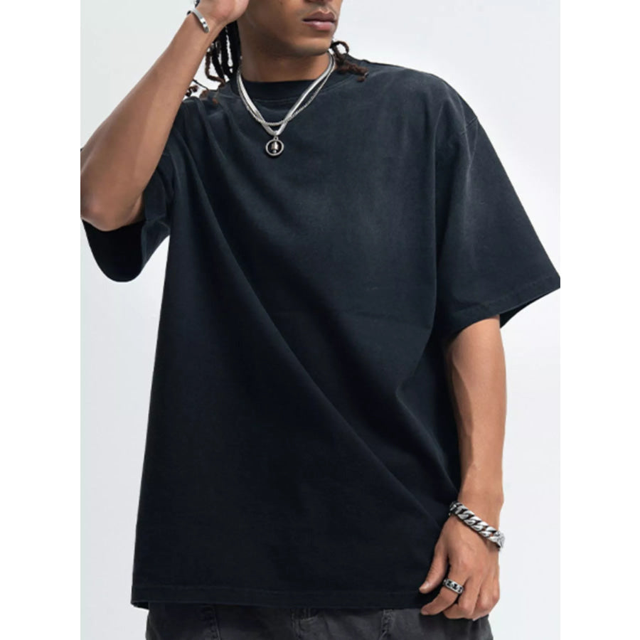 Men’s Gradient Round Neck Oversized T-Shirt Apparel and Accessories