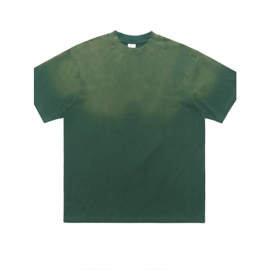 Men’s Gradient Round Neck Oversized T-Shirt Apparel and Accessories