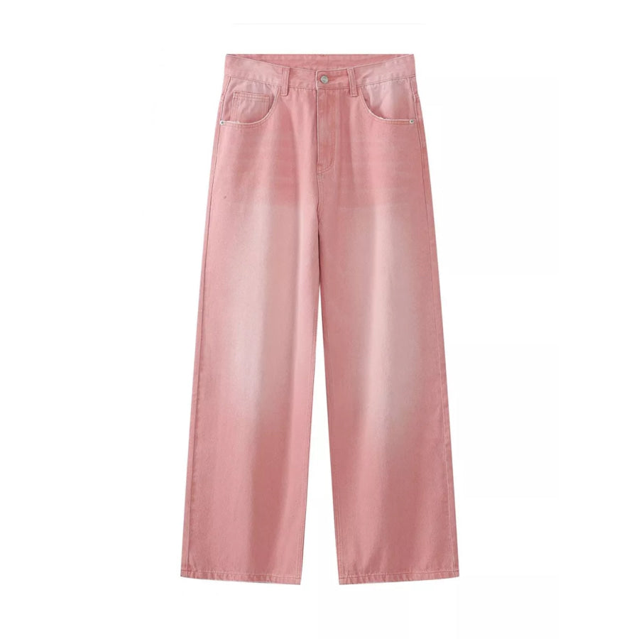 Men’s Gradient Wide-Leg Jeans Dusty Pink / XS Apparel and Accessories