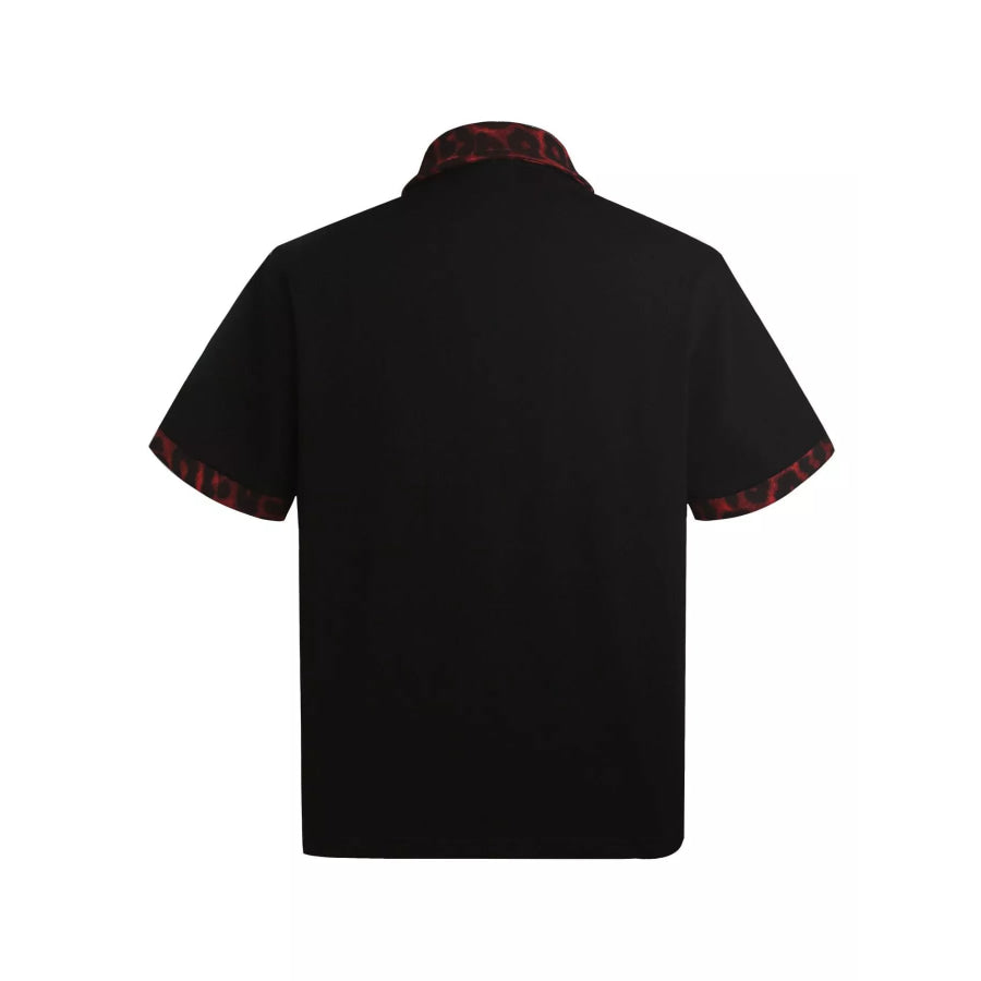 Men’s Graphic Leopard Collar Short Sleeve Polo Apparel and Accessories