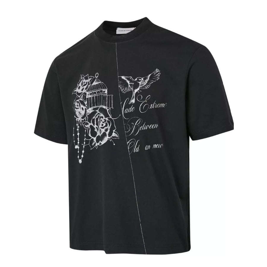 Men’s Graphic Relaxed Fit Short Sleeve T-Shirt Black / M Apparel and Accessories