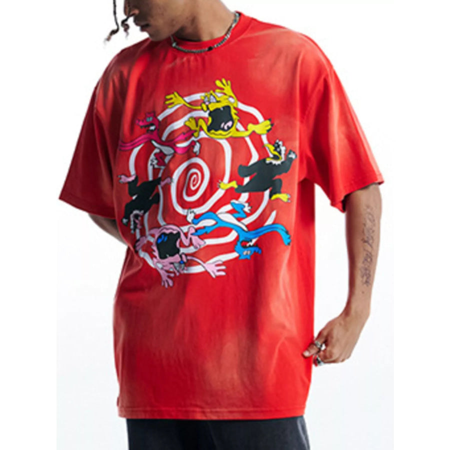 Men’s Graphic Round Neck Half Sleeve T-Shirt Apparel and Accessories