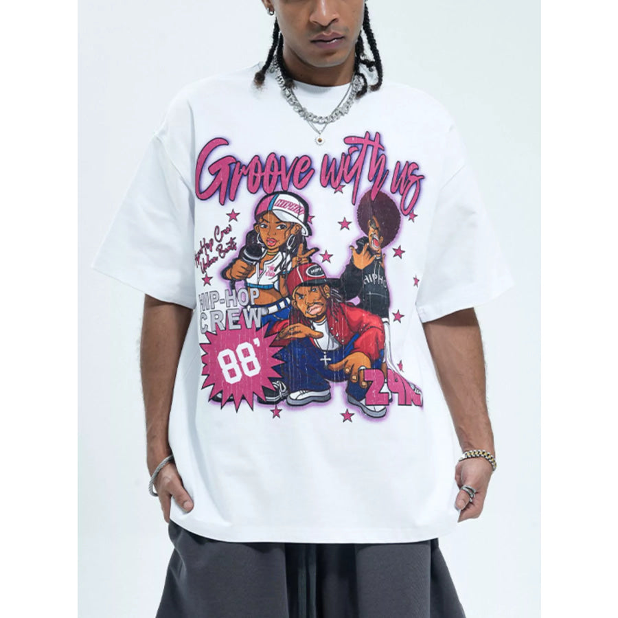 Men’s Graphic Round Neck Half Sleeve T-Shirt Apparel and Accessories