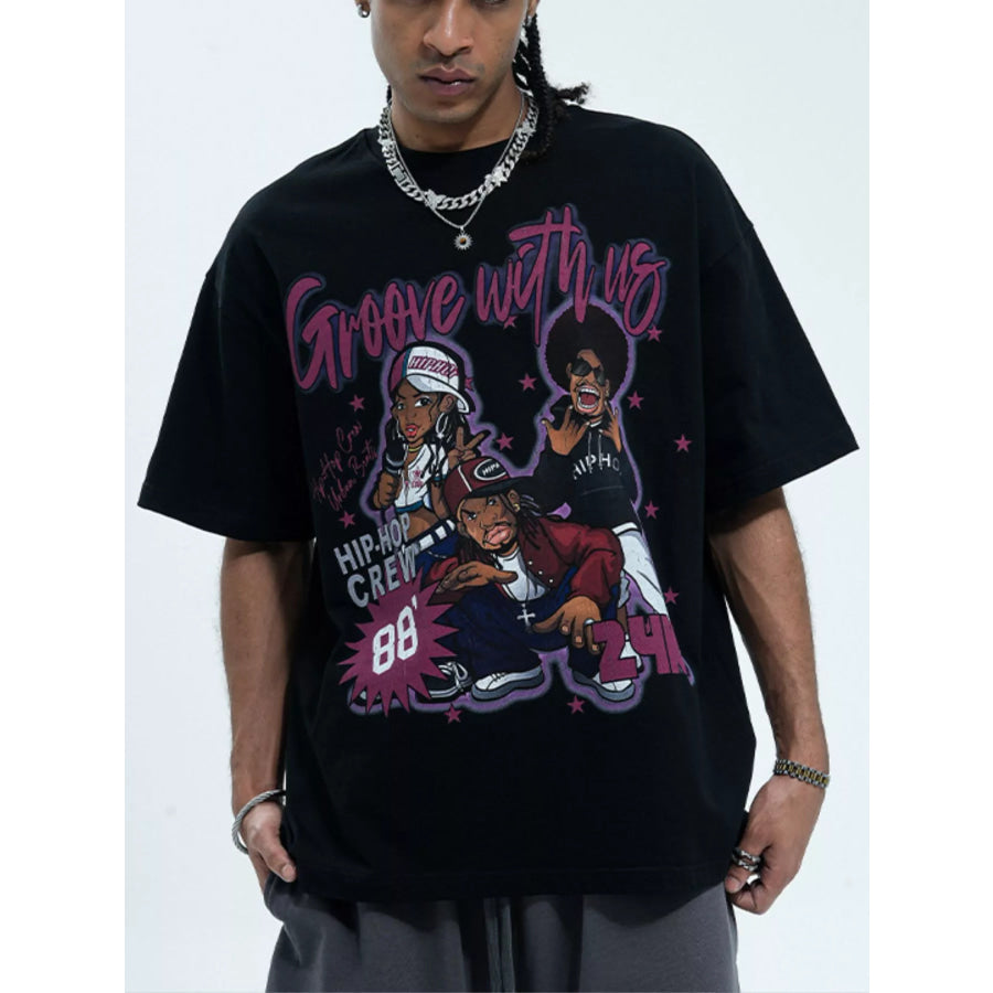 Men’s Graphic Round Neck Half Sleeve T-Shirt Apparel and Accessories