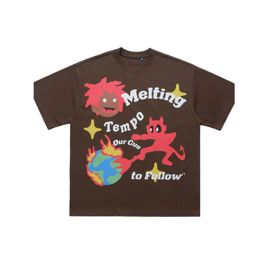 Men’s Graphic Round Neck Oversized T-Shirt Apparel and Accessories