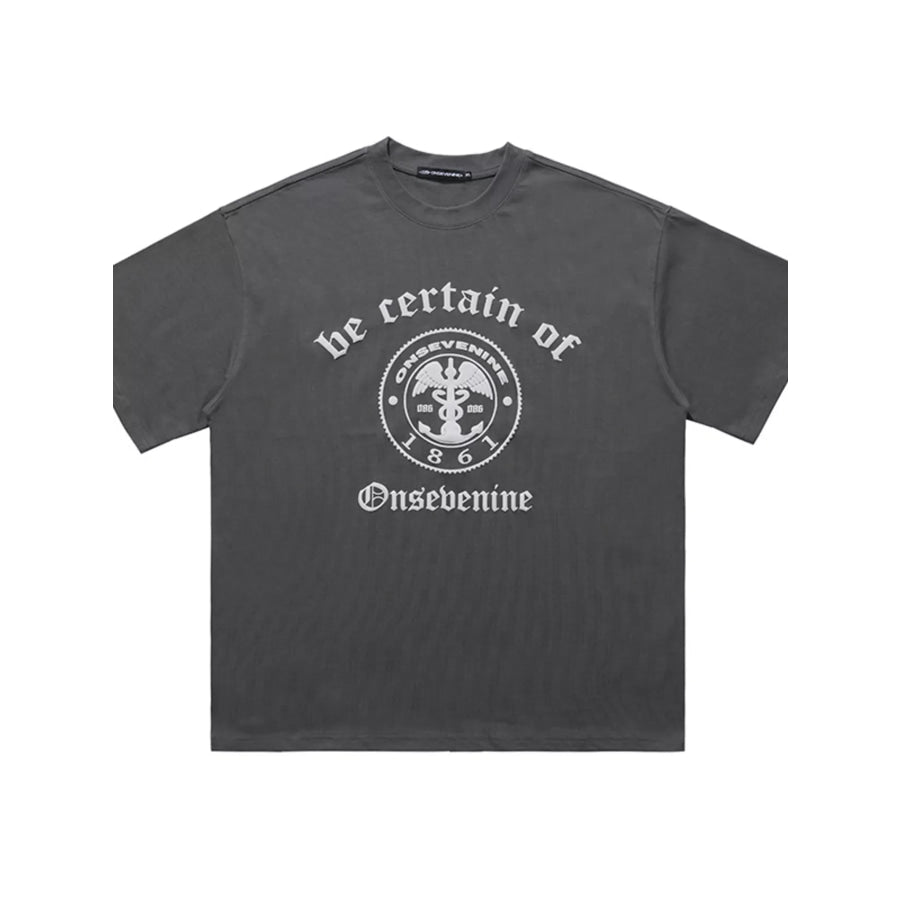Men’s Graphic Round Neck Oversized T-Shirt Apparel and Accessories