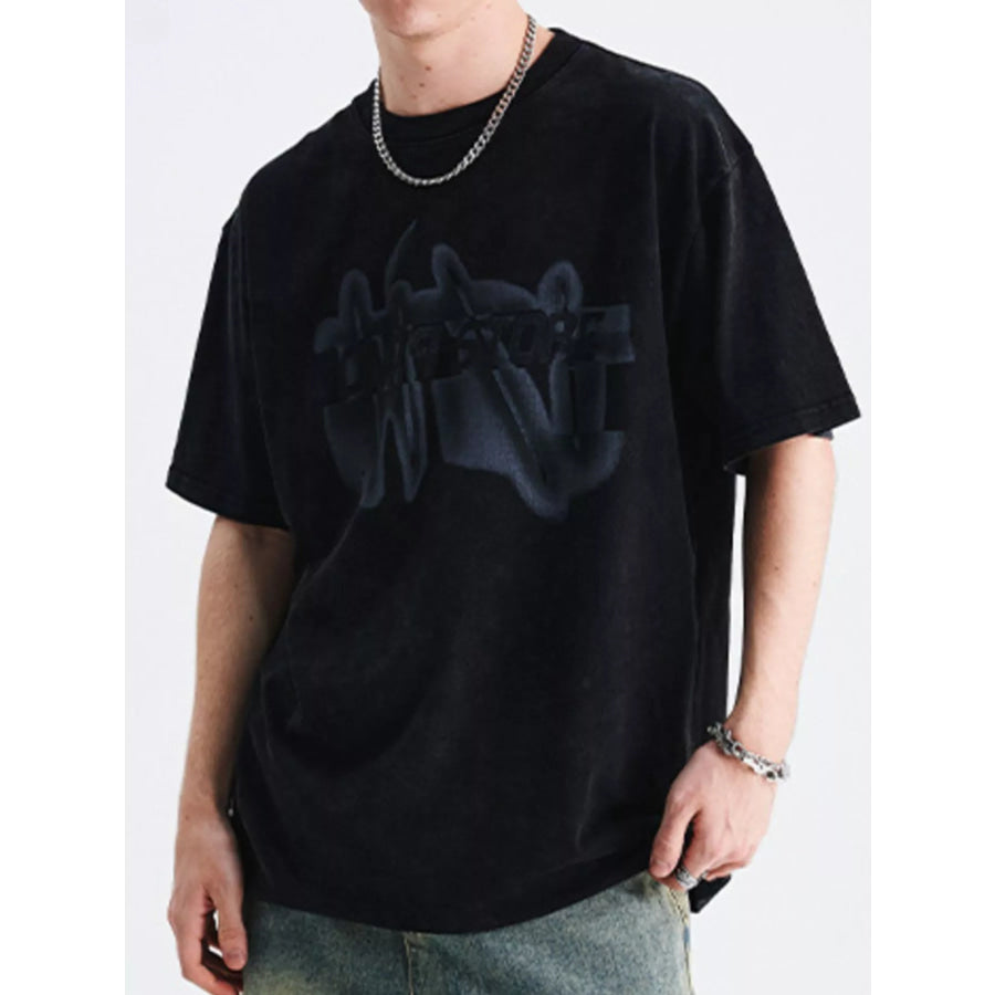 Men’s Graphic Round Neck Oversized T-Shirt Apparel and Accessories