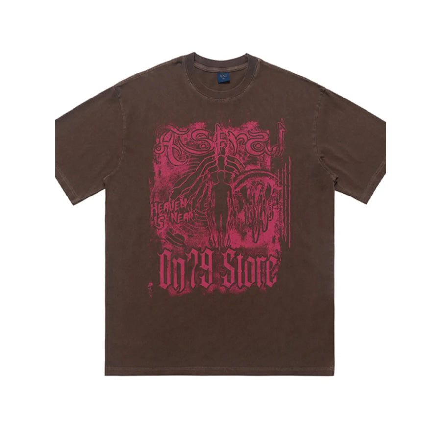 Men’s Graphic Round Neck Oversized T-Shirt Apparel and Accessories