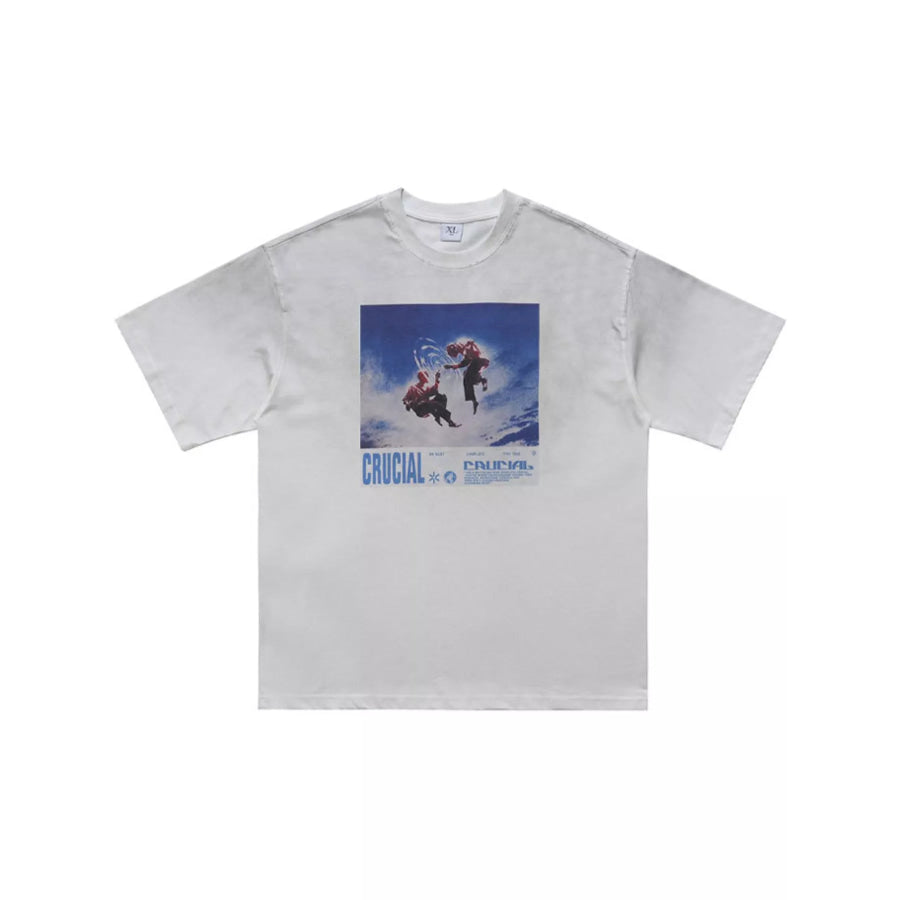 Men’s Graphic Round Neck Oversized T-Shirt Apparel and Accessories