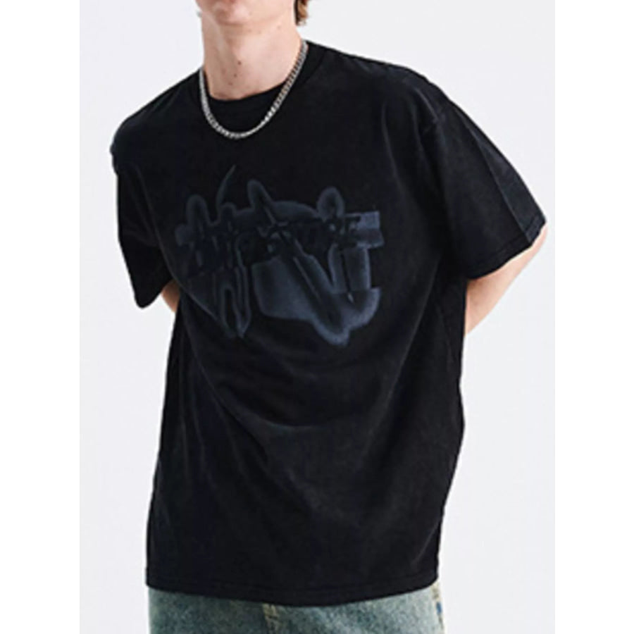 Men’s Graphic Round Neck Oversized T-Shirt Apparel and Accessories