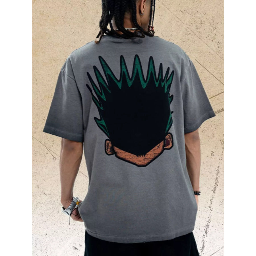 Men’s Graphic Round Neck Oversized T-Shirt Apparel and Accessories