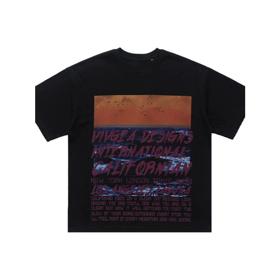 Men’s Graphic Round Neck Short Sleeve Tee Apparel and Accessories