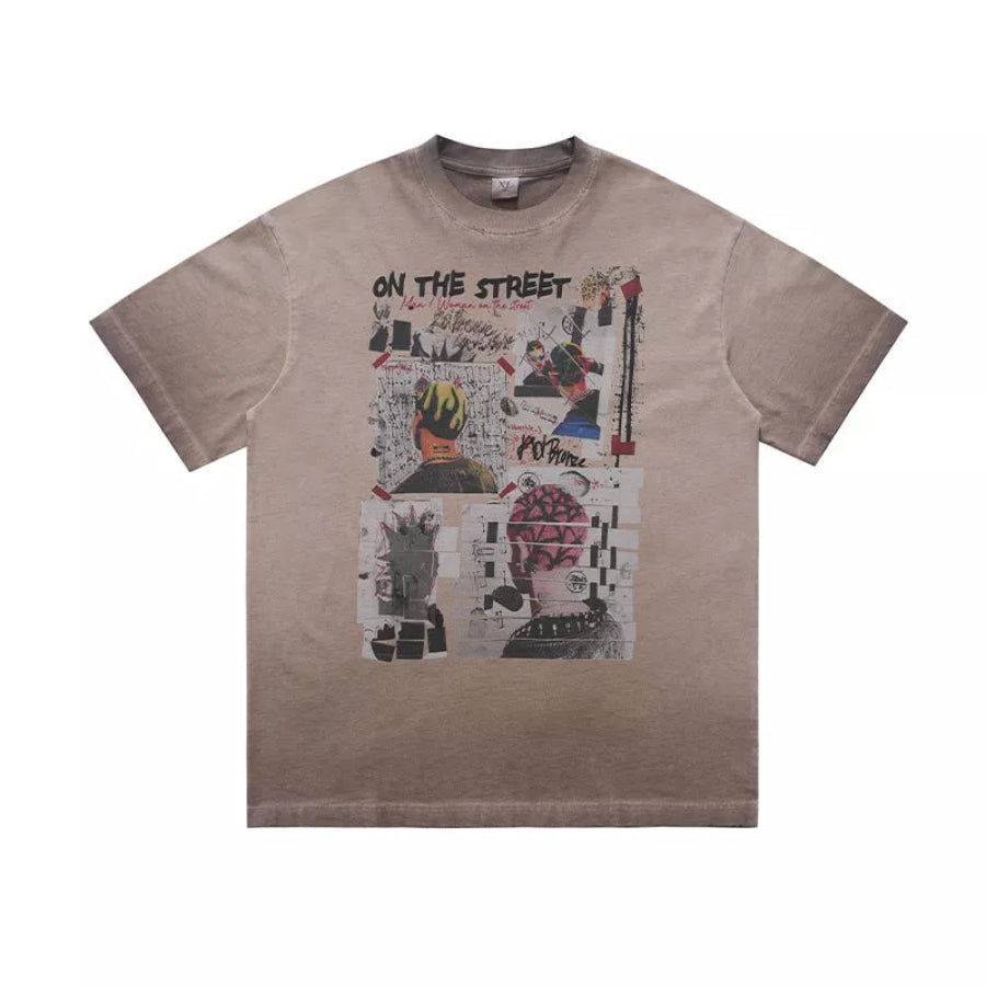 Men’s Graphic Round Neck Streetwear T-Shirt Apparel and Accessories