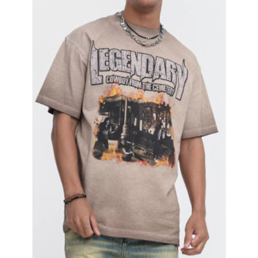 Men’s Graphic Round Neck T-Shirt Apparel and Accessories