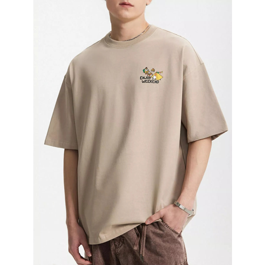 Men’s Graphic Round Neck T-Shirt Apparel and Accessories