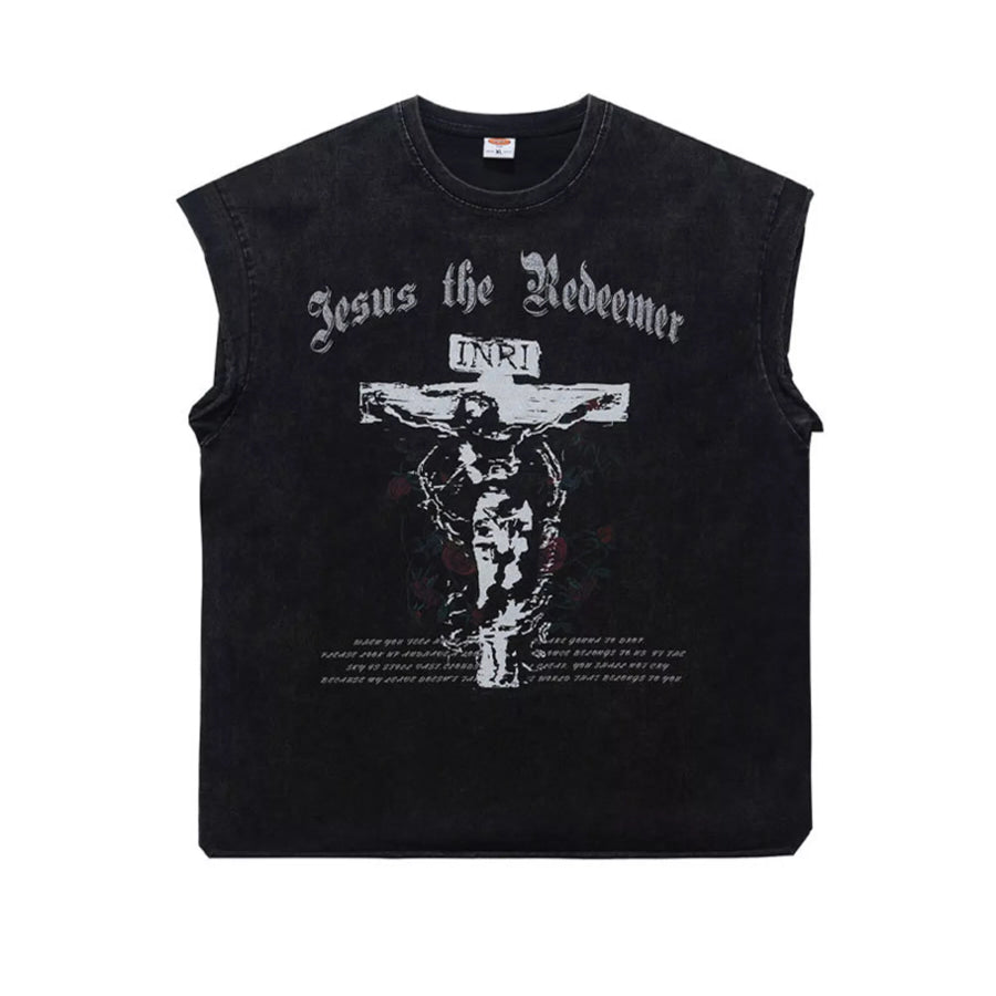 Men’s Graphic Round Neck Tank Top Apparel and Accessories