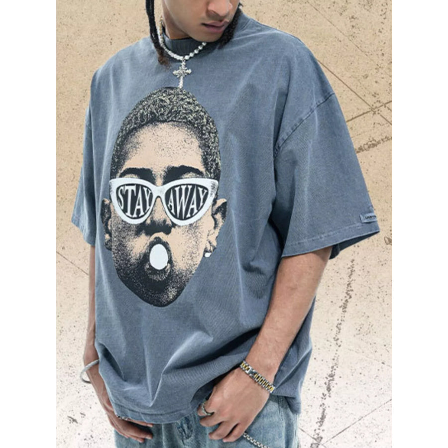 Men’s Graphic Short Sleeve Oversized T-Shirt Apparel and Accessories