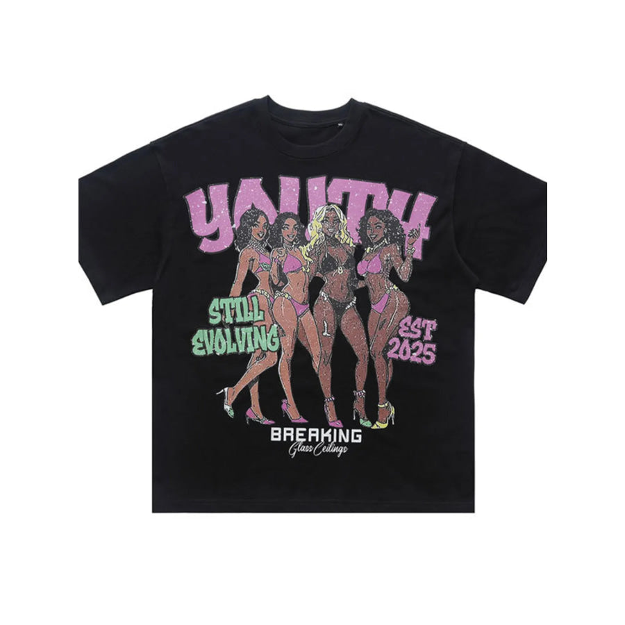 Men’s Graphic Short Sleeve Oversized T-Shirt Apparel and Accessories