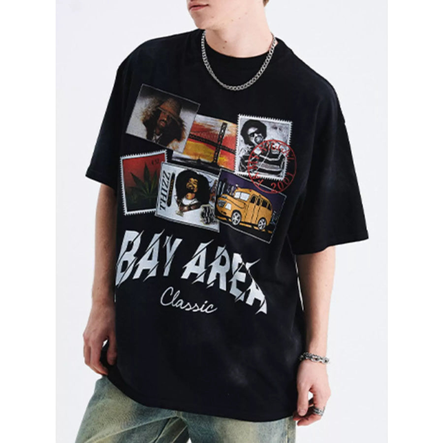 Men’s Graphic Short Sleeve T-Shirt Black / S Apparel and Accessories