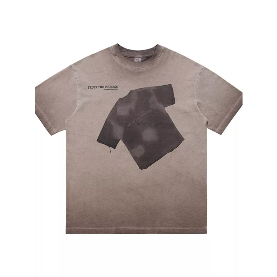 Men’s Graphic Washed Round Neck T-Shirt Apparel and Accessories