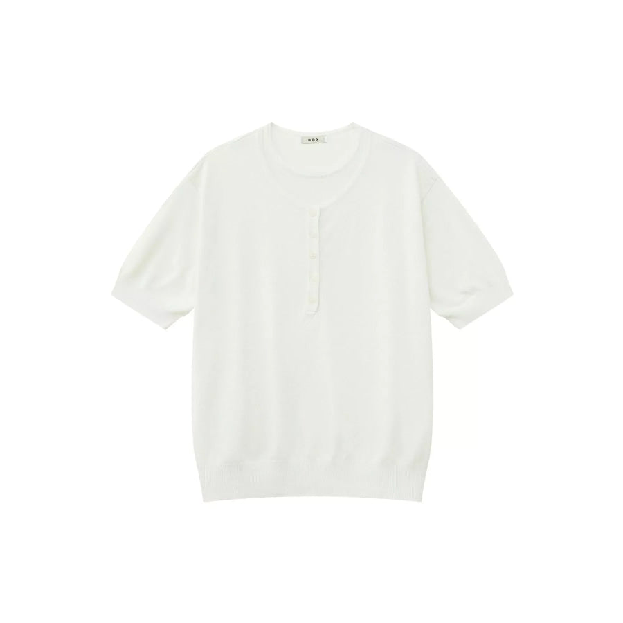 Men’s Henley T-Shirt with Button Detail